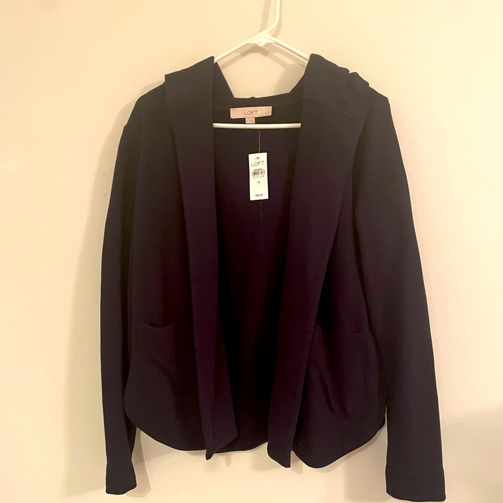 Loft Hooded Cardigan Jacket Sweater New Medium